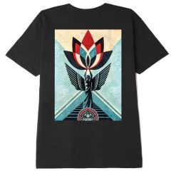 OBEY - Lotus Angel Canvas Men's Classic Tee, Black