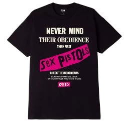 OBEY X Sex Pistols Never Mind Obedience Tee, Black