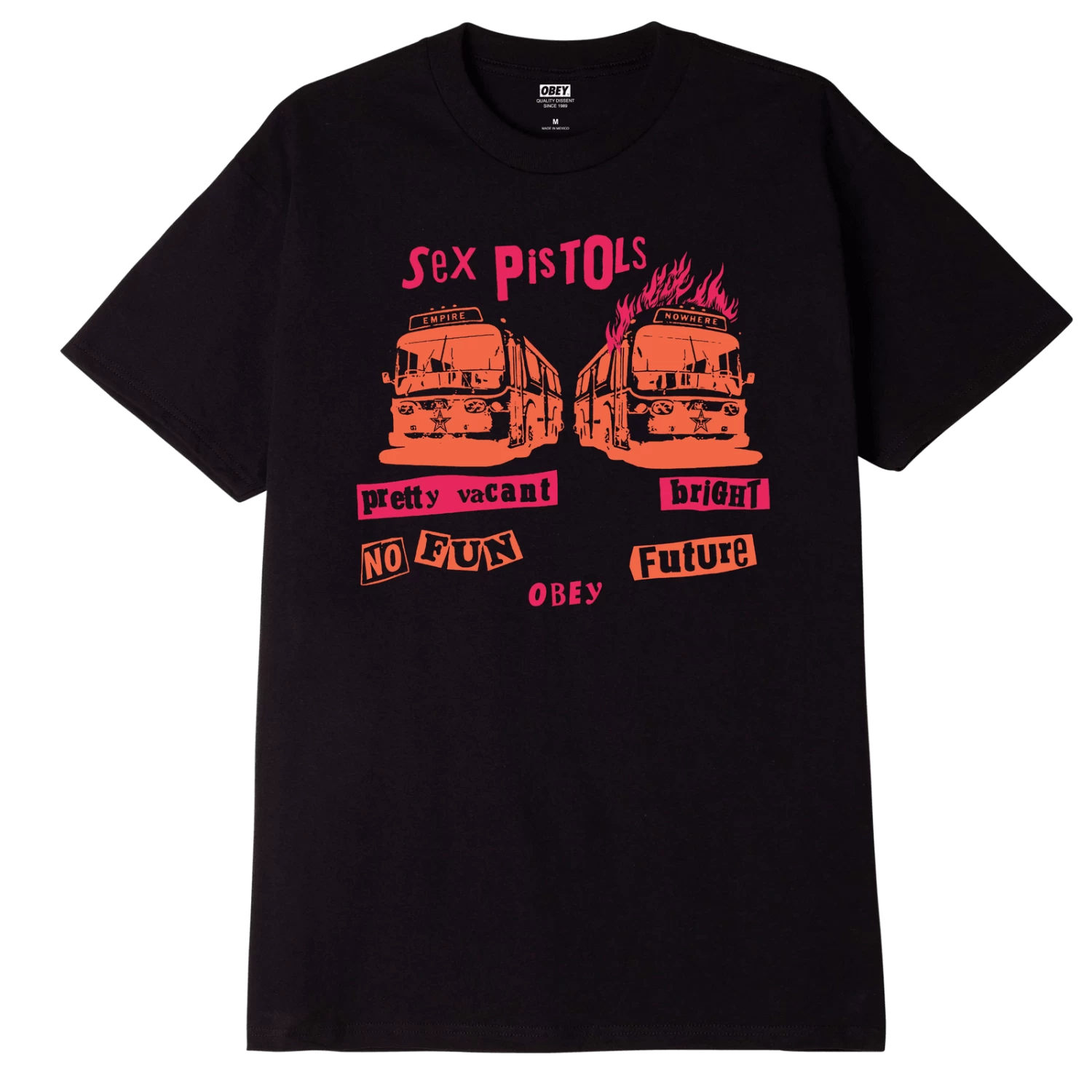 OBEY X Sex Pistols Bright Future Tee, Black