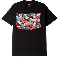 OBEY X Sex Pistols Broken Glass Anarchy Tee, Black