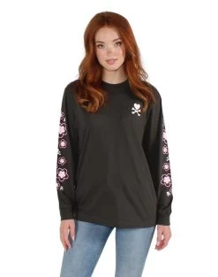 Tokidoki - Destination Tokyo L/S Unisex Tee, Vintage Black