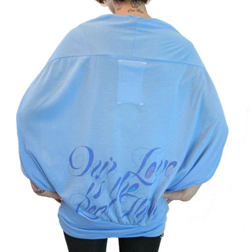 Harajuku Lovers - Juku Flow Caped Junior's Top, Spring Day Blue - Image 2