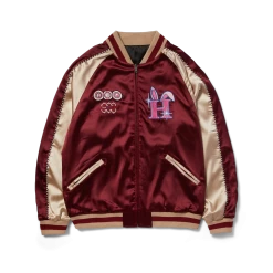 HUF X Freddie Gibbs Souvenir Jacket, Berry