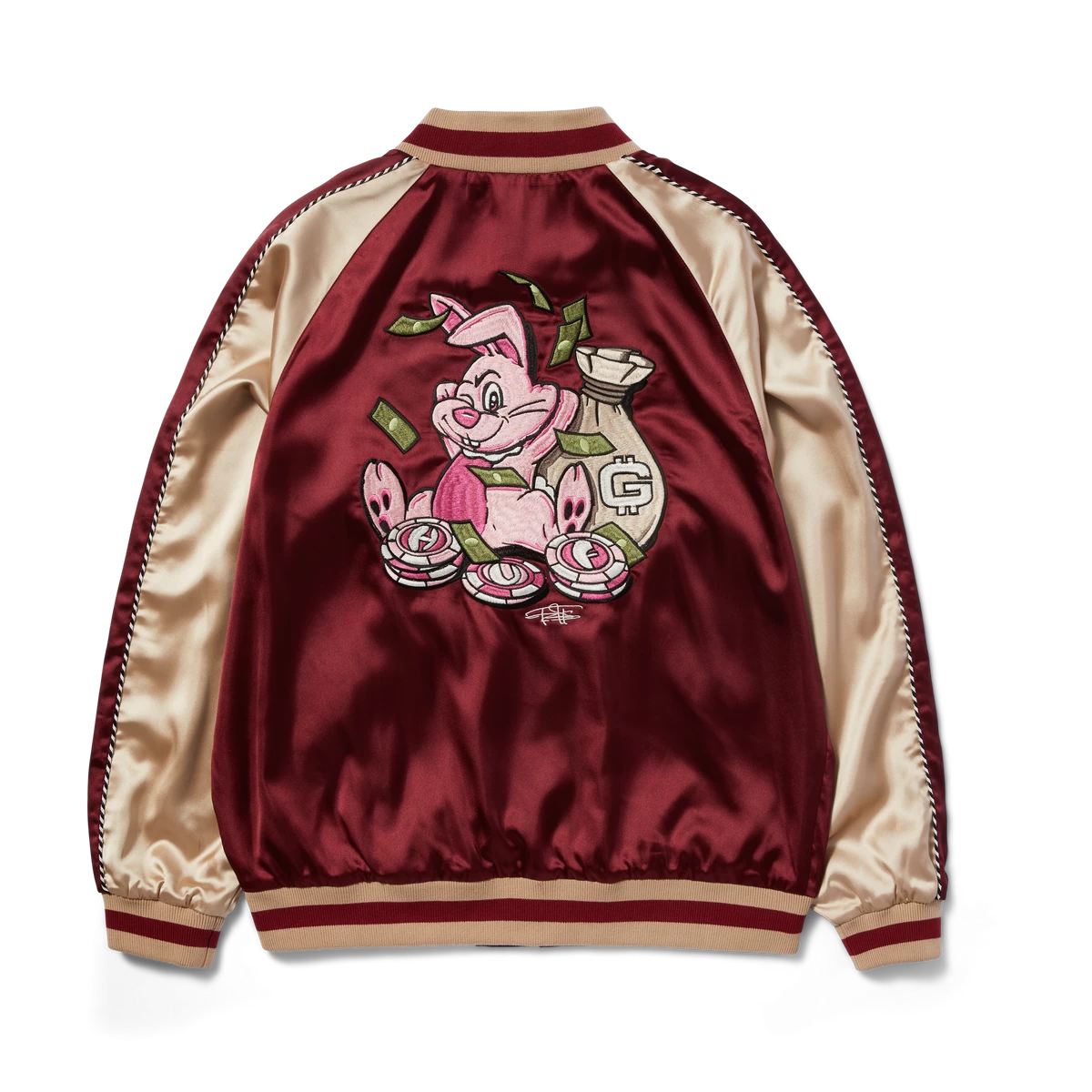 HUF X Freddie Gibbs Souvenir Jacket, Berry - Image 2