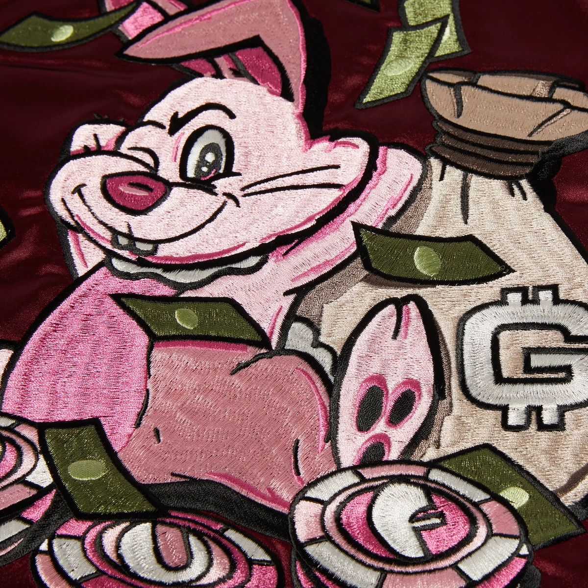 HUF X Freddie Gibbs Souvenir Jacket, Berry - Image 8