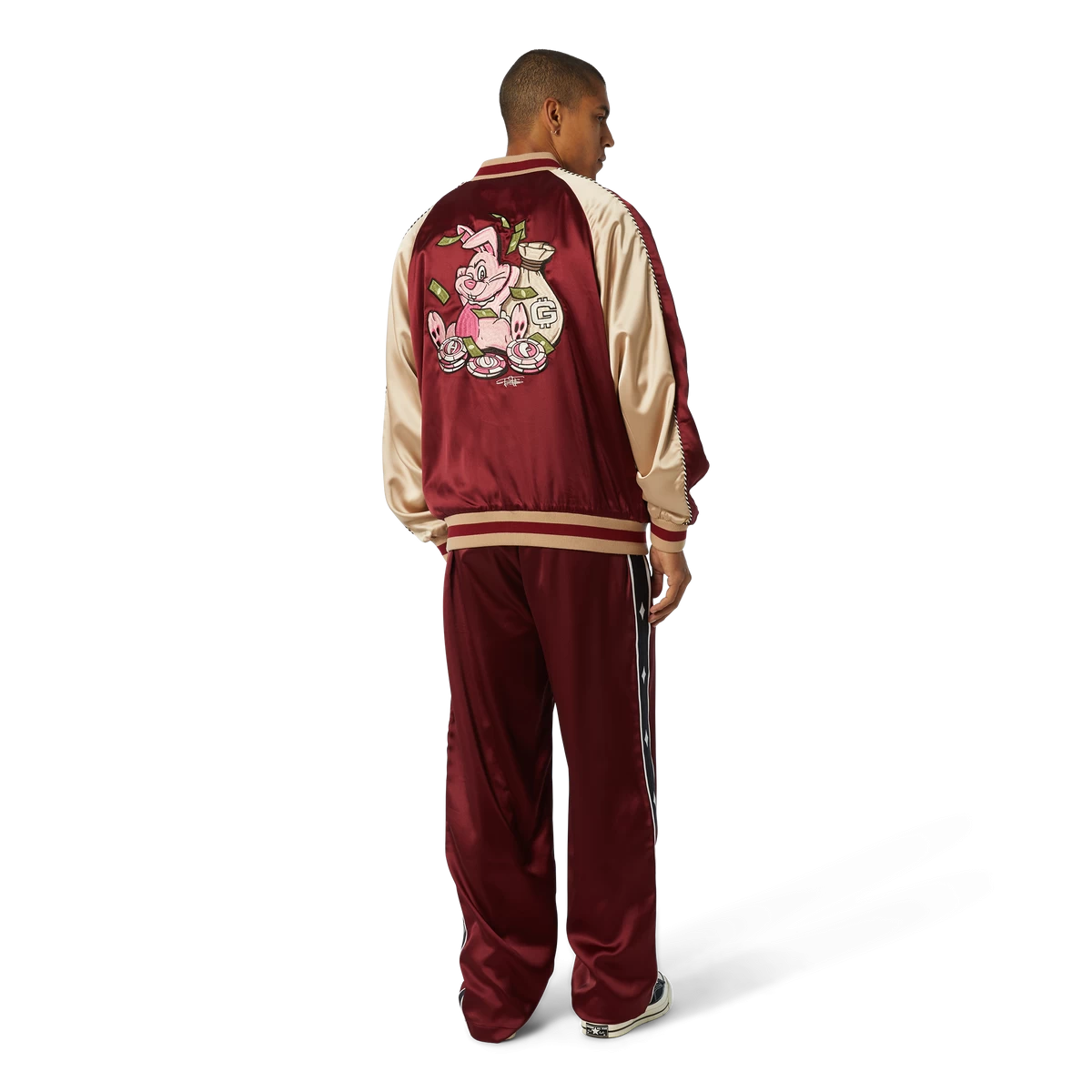 HUF X Freddie Gibbs Souvenir Jacket, Berry - Image 10
