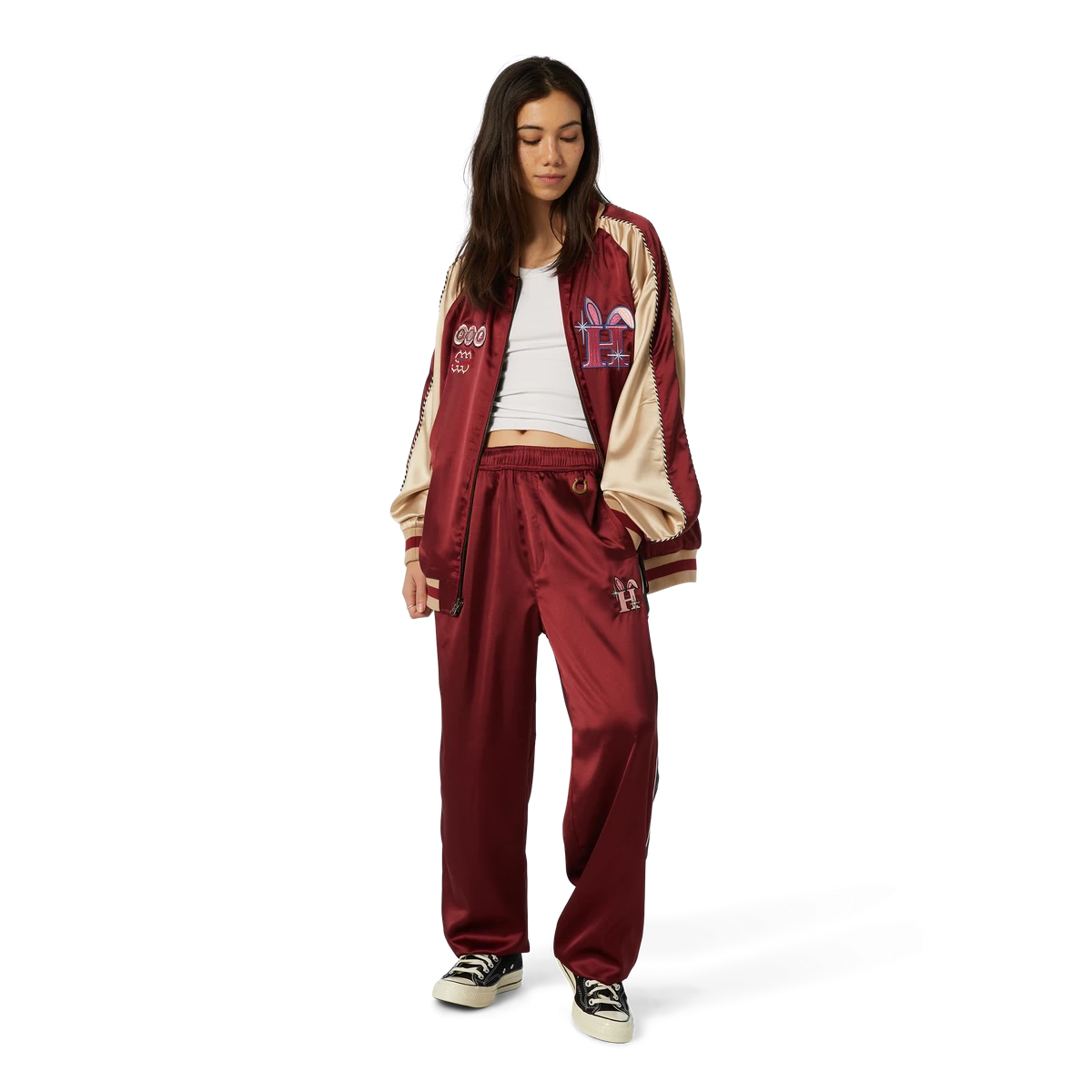 HUF X Freddie Gibbs Souvenir Jacket, Berry - Image 11