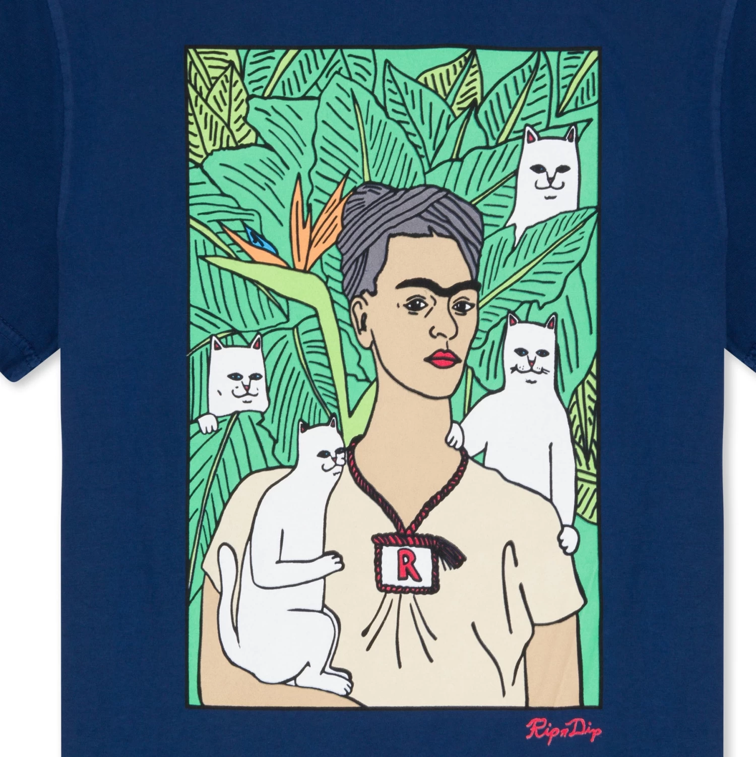 RIPNDIP - Portrait Nerm Men's Tee, Navy - Image 4