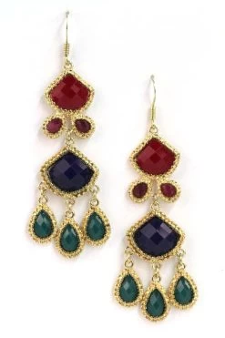 Falu Chandelier Drop Earrings, Multi