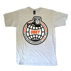 OBEY - World Domination Men's Tee, Heather Grey