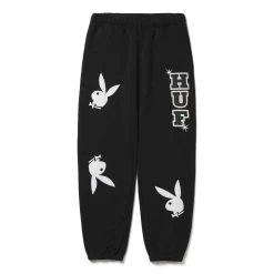HUF X Playboy - Rabbit Head Fleece Pants, Black