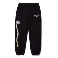 HUF X Pleasures - Spore Fleece Pants, Black