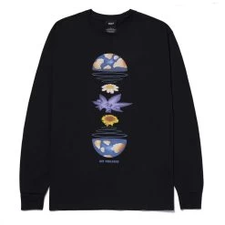 HUF X Green Buddy - We Are The World L/S Tee, Black