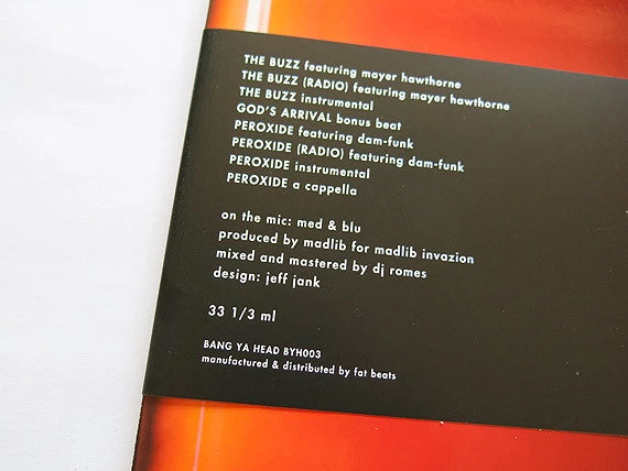 MED, Blu, Madlib, Mayer Hawthorne - The Buzz EP Vinyl - Image 4