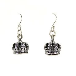 Minx - Crown Earrings, Sterling Silver