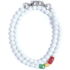 Trixy - Rasta Facet Necklace, White