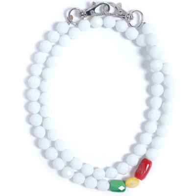 Trixy - Rasta Facet Necklace, White