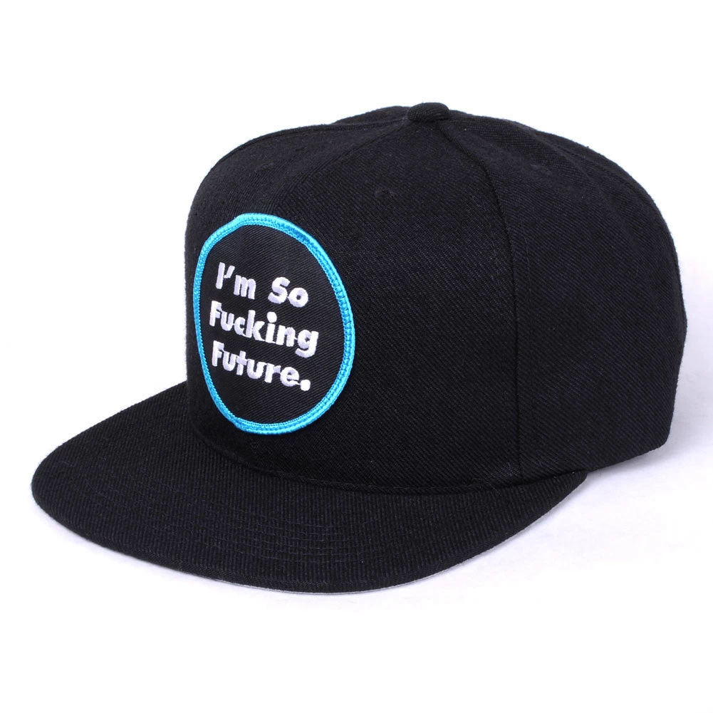 TRUE - Future 6 Panel Snapback Hat, Black