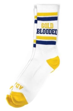 Adapt - Gold Blooded Men's Socks, White/Royal