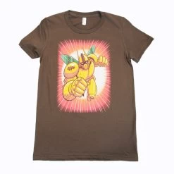 The Giant Peach - Robo Peach Women's Shirt, Chocolate