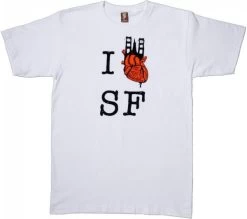 Upper Playground - Jeremy Fish I Heart SF 2 Men's Shirt, White