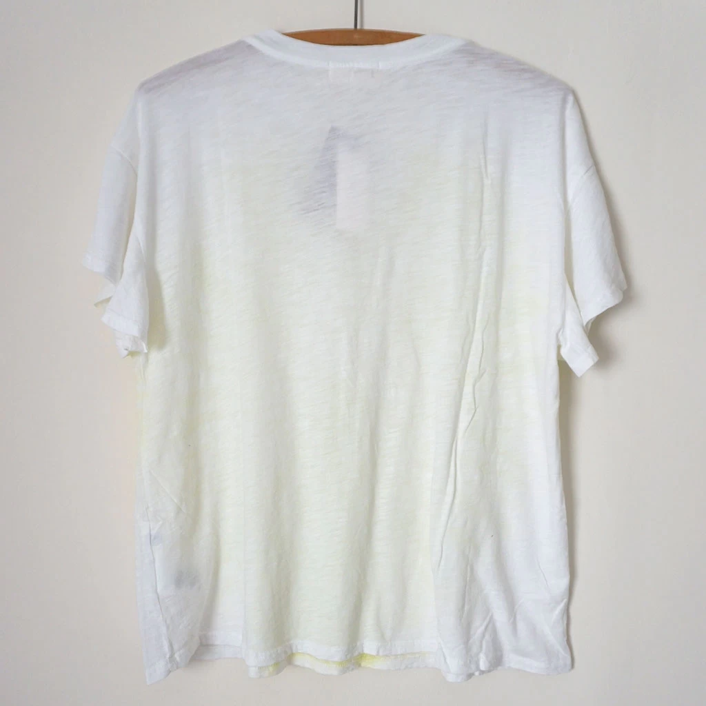 Sunny Daze Tie Dye Flutter Sleeve Women's Top, White - Image 2