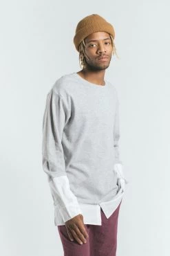 Akomplice VSOP -Jackie L/S Men's Tee, Grey/White