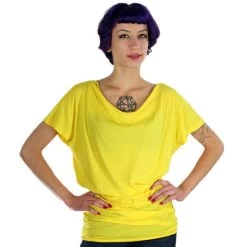 Harajuku Lovers - Pin Tuck Junior's Top, Psychedelic Yellow