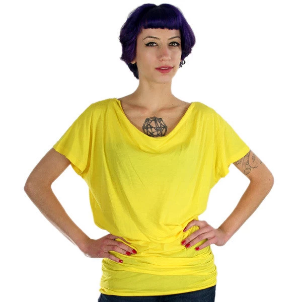 Harajuku Lovers - Pin Tuck Junior's Top, Psychedelic Yellow